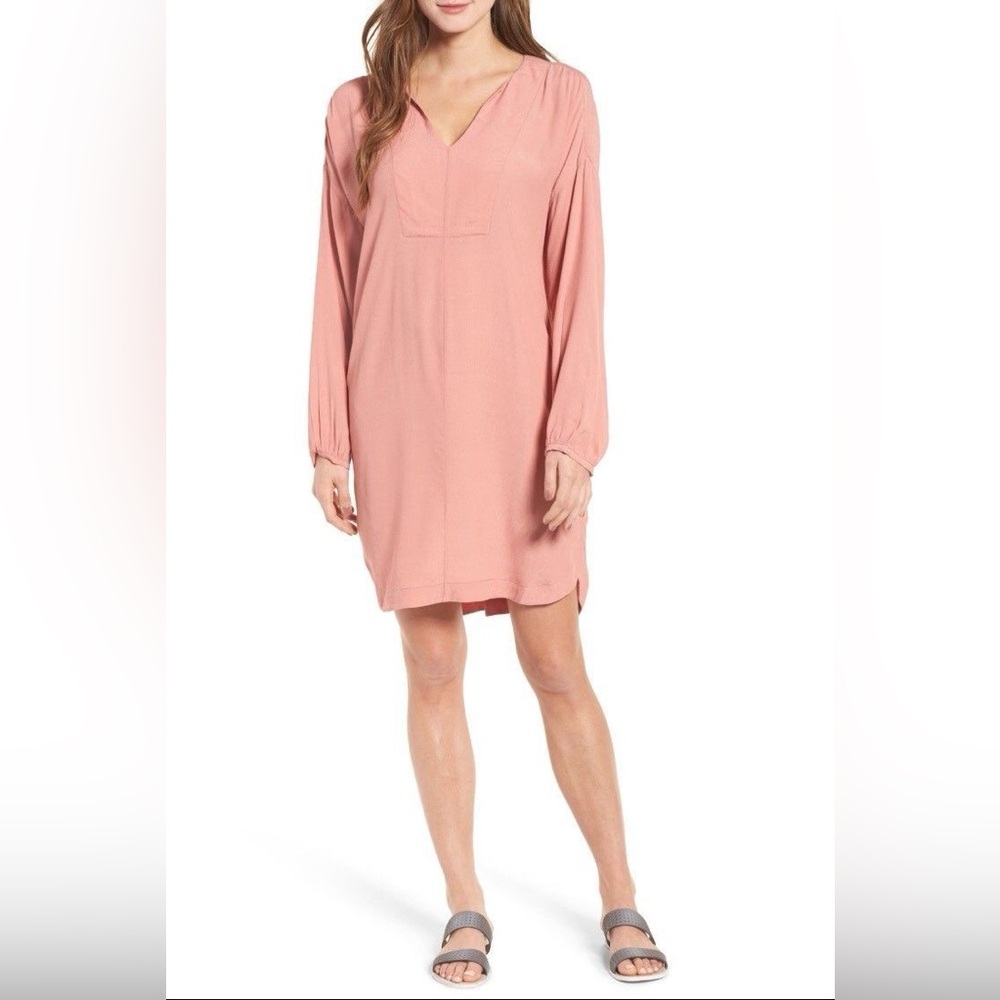 Madewell Red Du Jour long sleeve dress Medium